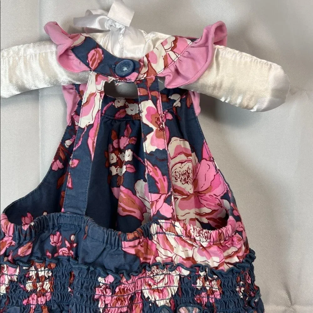 Matilda Jane Enchanted Garden Clarabelle Halter  blue and pink floral dress 2